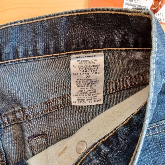 NEW WITH TAGS! Hollywood The Jeans People Size 28 Denim Jeans 4983 - Picture 6 of 8